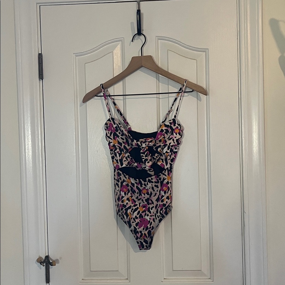 NWOT Beach Riot | Mia One Piece Swimsuit XS Multicolor Leopard Beach‎ Resortwear - Picture 7 of 10